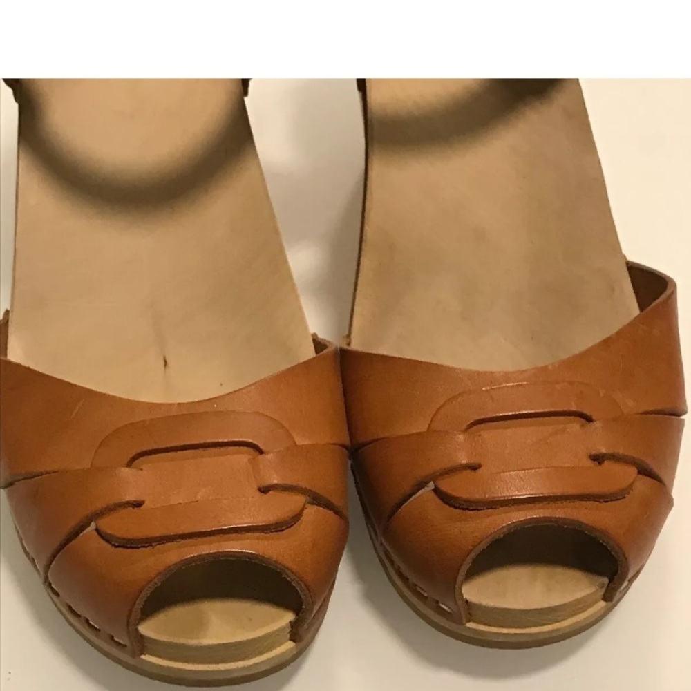 Swedish Hasbeens Tan Sandals Size 39